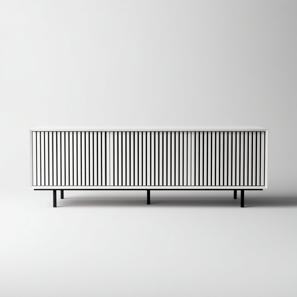 Mobile TV in MDF laccato 180x40x60 cm - bianco - design moderno - per soggiorno-villaovae