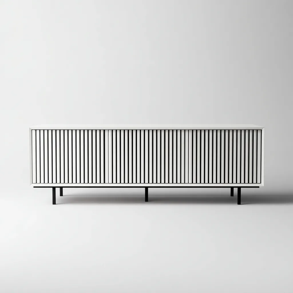 Mobile TV in MDF laccato 180x40x60 cm - bianco - design moderno - per soggiorno-villaovae