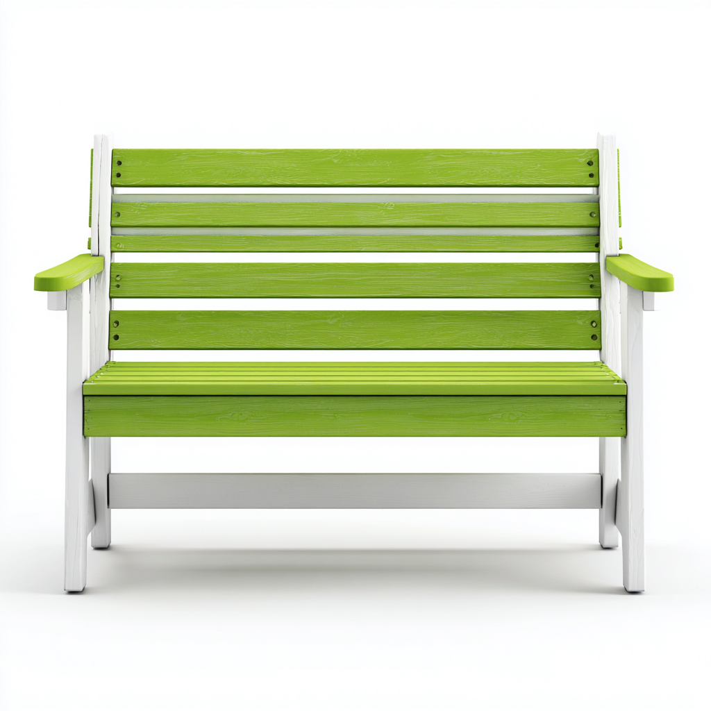 Panca da giardino in legno 128x59x90 cm - verde - bianco - design moderno - adatta al giardino-villaovae