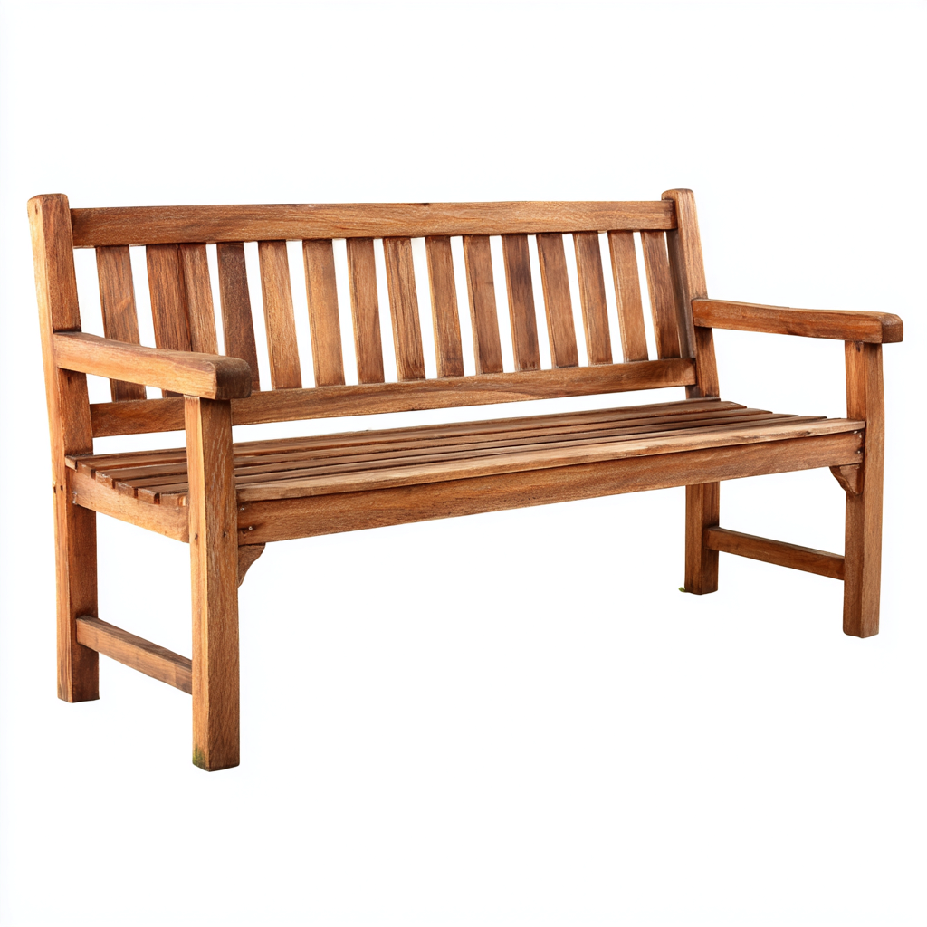 Panca da giardino in legno 145x62x92 cm - naturale - design classico a doghe - adatta per arredare il giardino-villaovae