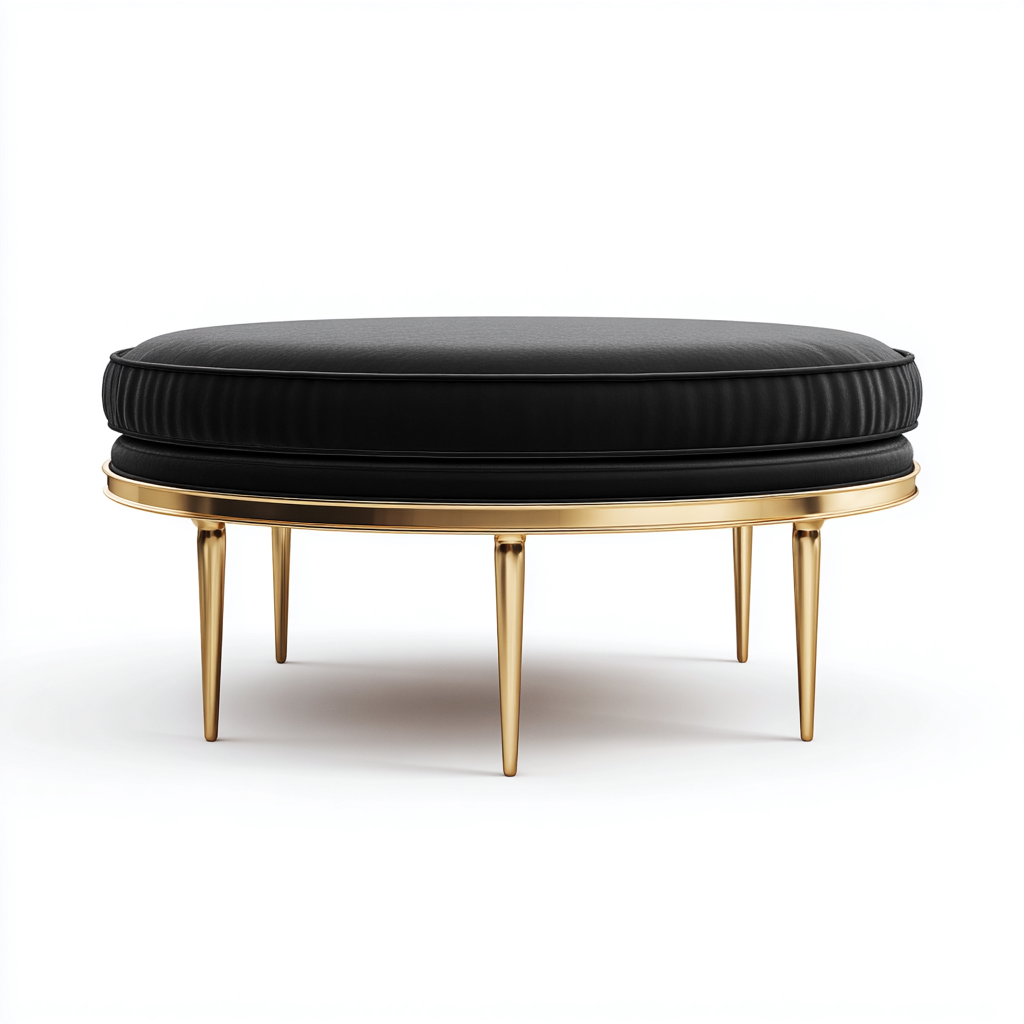 Pouf imbottito 70x70x45 cm - nero - design moderno - per soggiorno-villaovae