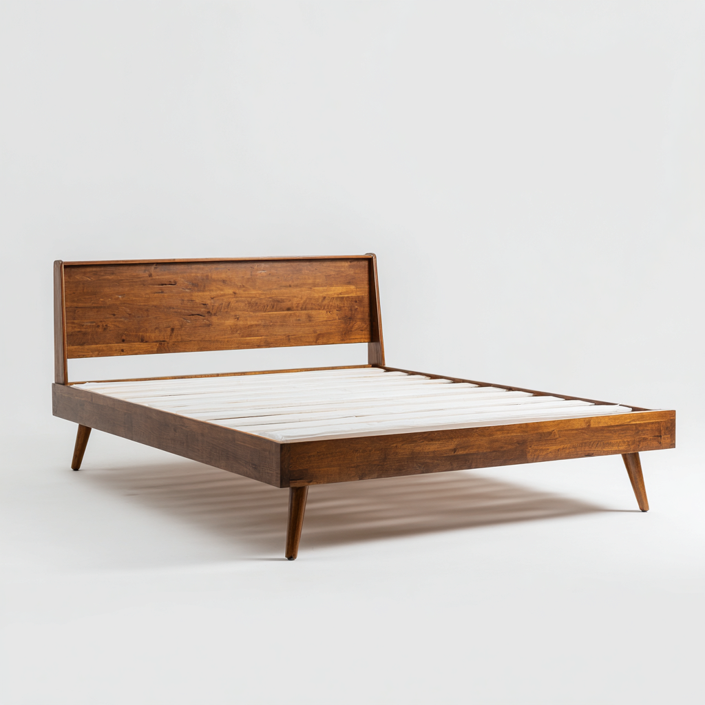 Letto matrimoniale legno 200x160x95 cm - marrone - design moderno - per camera da letto-villaovae