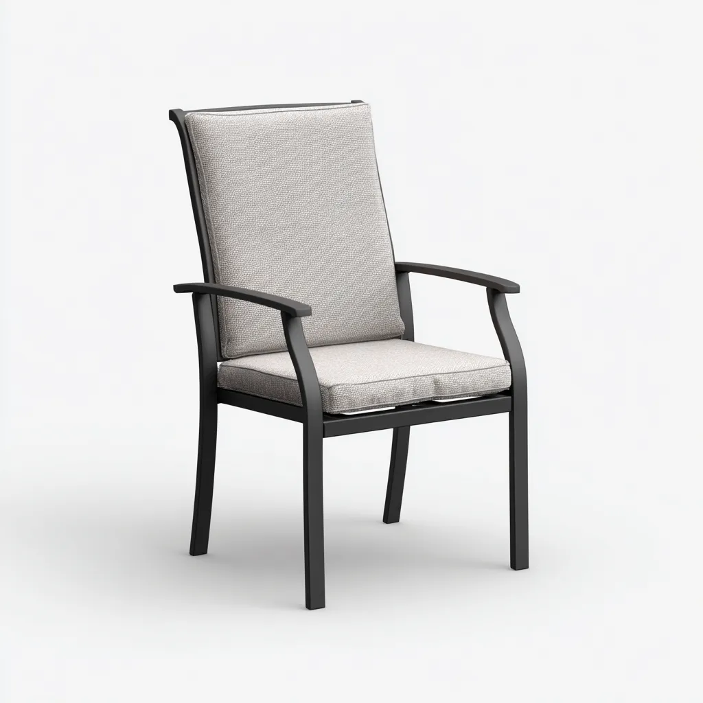 Poltrona da giardino metallo - textile 56x60x98 cm - grigio - design moderno per esterni-villaovae