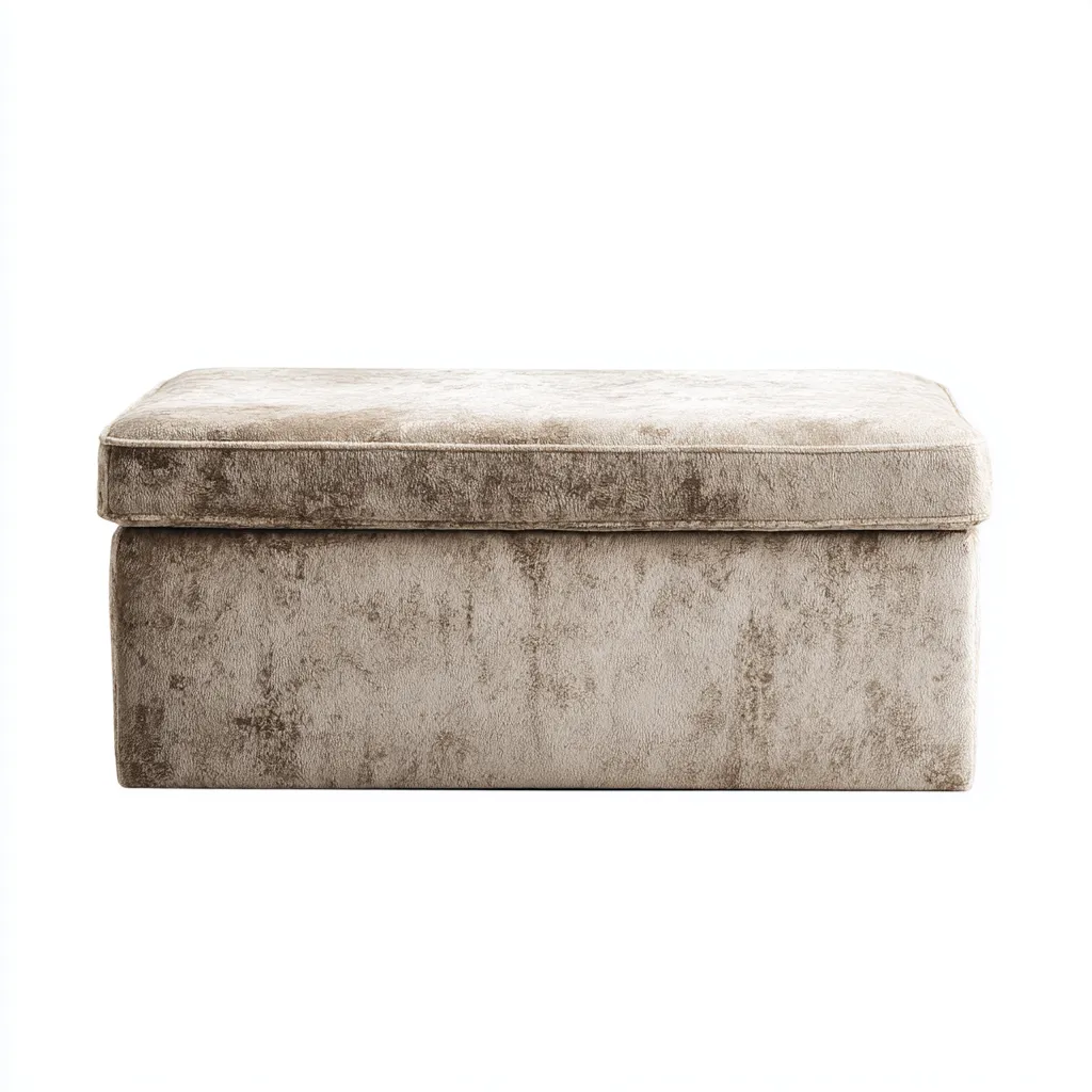 Panca per letto tessuto imbottito 90x45x45 cm - beige - stile moderno per camera da letto-villaovae