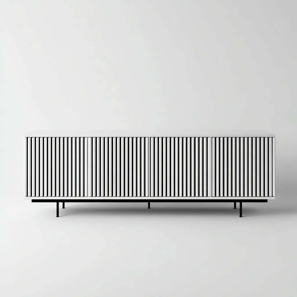 Mobile TV in MDF laccato 180x40x55 cm - bianco - design moderno - per soggiorno-villaovae