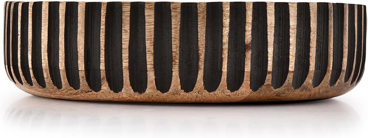 Decorative Bowl MANGO WOOD Decorative Bowls for Home Decor - Organic Modern Home Decor Bowl Key Bowl, Candy Bowl, Smudge Bowl (10" X 10" X 2.5'')