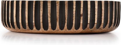 Decorative Bowl MANGO WOOD Decorative Bowls for Home Decor - Organic Modern Home Decor Bowl Key Bowl, Candy Bowl, Smudge Bowl (10" X 10" X 2.5'')