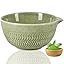 Japanese Style Matcha Bowl, 500 ml/18 oz Ceramic Matcha Bowl with Spout Japanese Ceremonial Matcha Chawan Mixing Bowl for Matcha Powder/Salad/Matcha Tea Ceremony (Green)