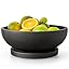 Decorative Concrete Fruit Bowl for Kitchen Counter – Elegant Pedestal Bowl with Smooth Finish for Home Decor | Handcrafted Key Bowl for Entryway Table, Coffee Table | 10.5in W x 4.25in L