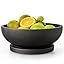 Decorative Concrete Fruit Bowl for Kitchen Counter – Elegant Pedestal Bowl with Smooth Finish for Home Decor | Handcrafted Key Bowl for Entryway Table, Coffee Table | 10.5in W x 4.25in L