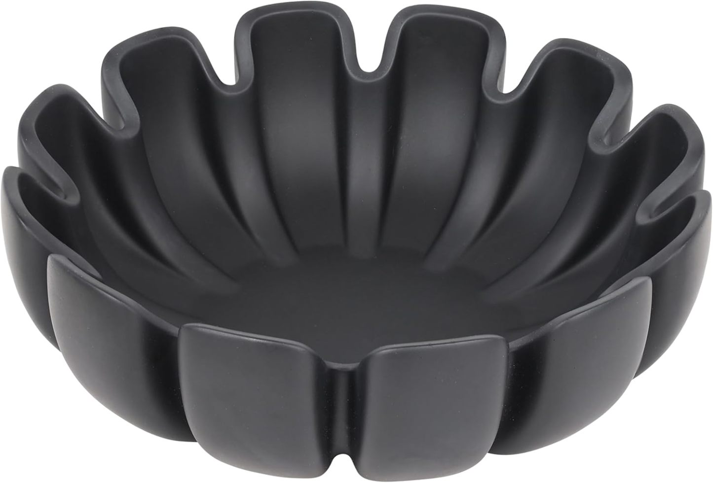 Decorative Bowl – Large Modern Centerpiece Bowl for Coffee Table, Countertop, or Kitchen Decor – Minimalist Handcrafted Accent Bowl for Living Room or Entryway/Key Bowl (White)