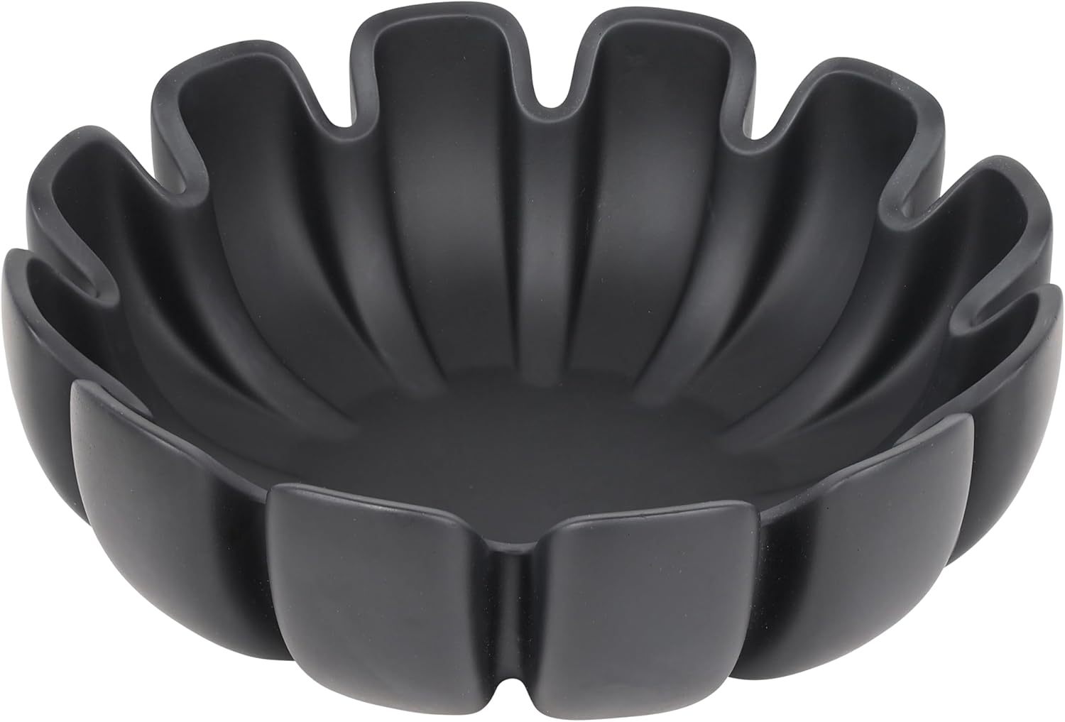 Decorative Bowl – Large Modern Centerpiece Bowl for Coffee Table, Countertop, or Kitchen Decor – Minimalist Handcrafted Accent Bowl for Living Room or Entryway/Key Bowl (White)