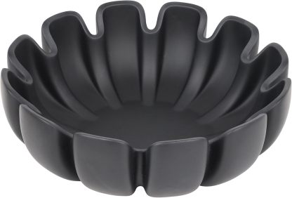 Decorative Bowl – Large Modern Centerpiece Bowl for Coffee Table, Countertop, or Kitchen Decor – Minimalist Handcrafted Accent Bowl for Living Room or Entryway/Key Bowl (White)