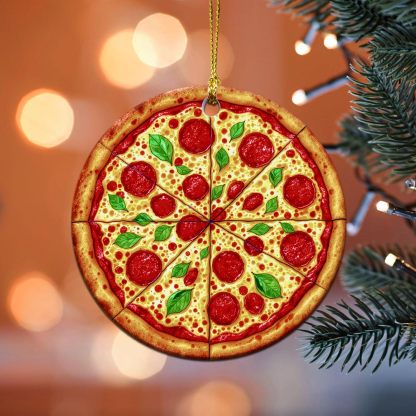 Ramen Ornament for Noodle Ramen Lovers, Women, Men - Food Ornaments for Christmas Tree - Noodles Bowl Ceramic Ornament