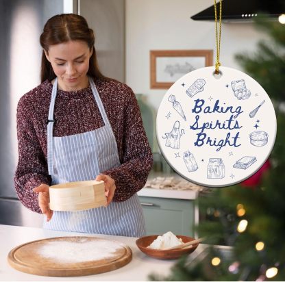 Ramen Ornament for Noodle Ramen Lovers, Women, Men - Food Ornaments for Christmas Tree - Noodles Bowl Ceramic Ornament