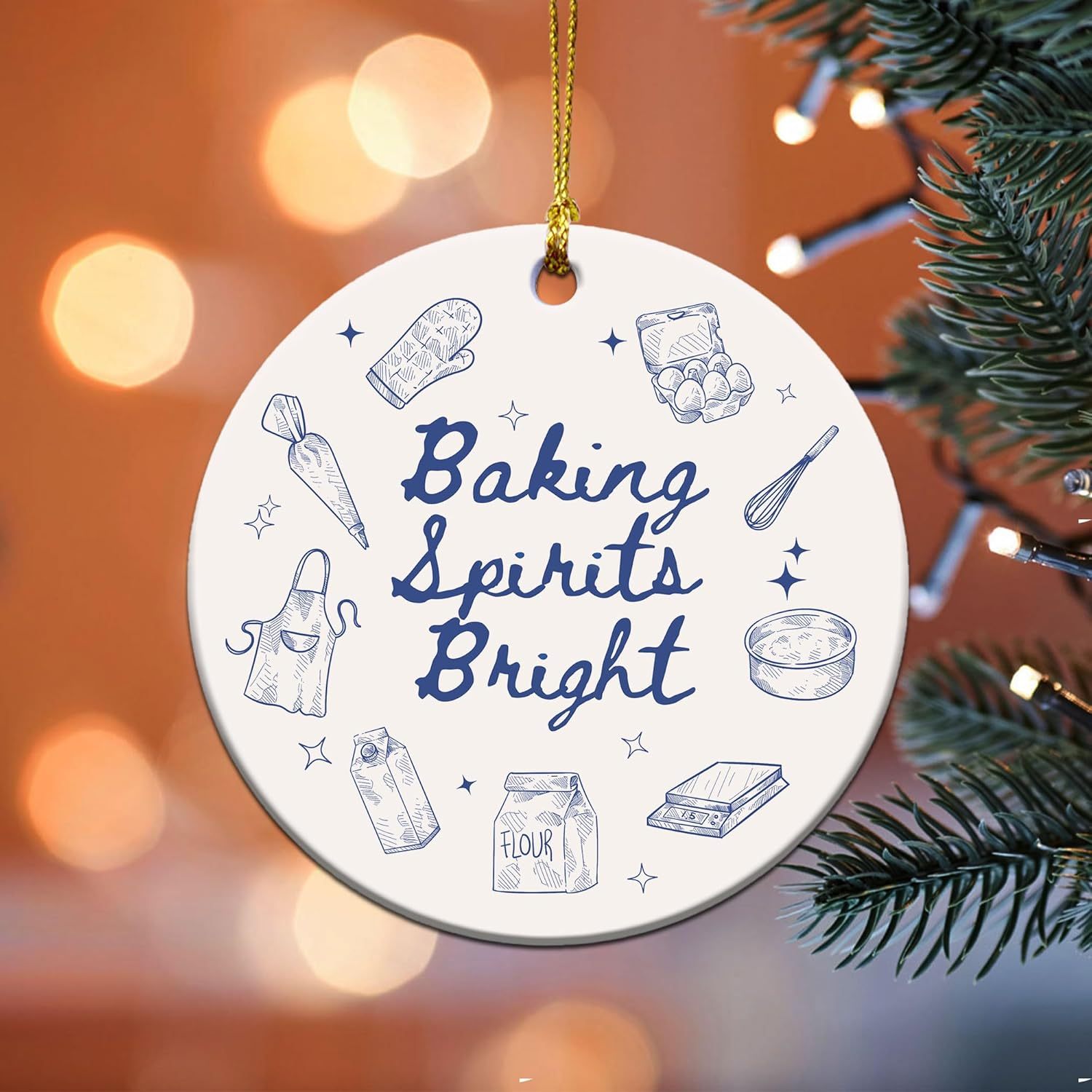 Ramen Ornament for Noodle Ramen Lovers, Women, Men - Food Ornaments for Christmas Tree - Noodles Bowl Ceramic Ornament