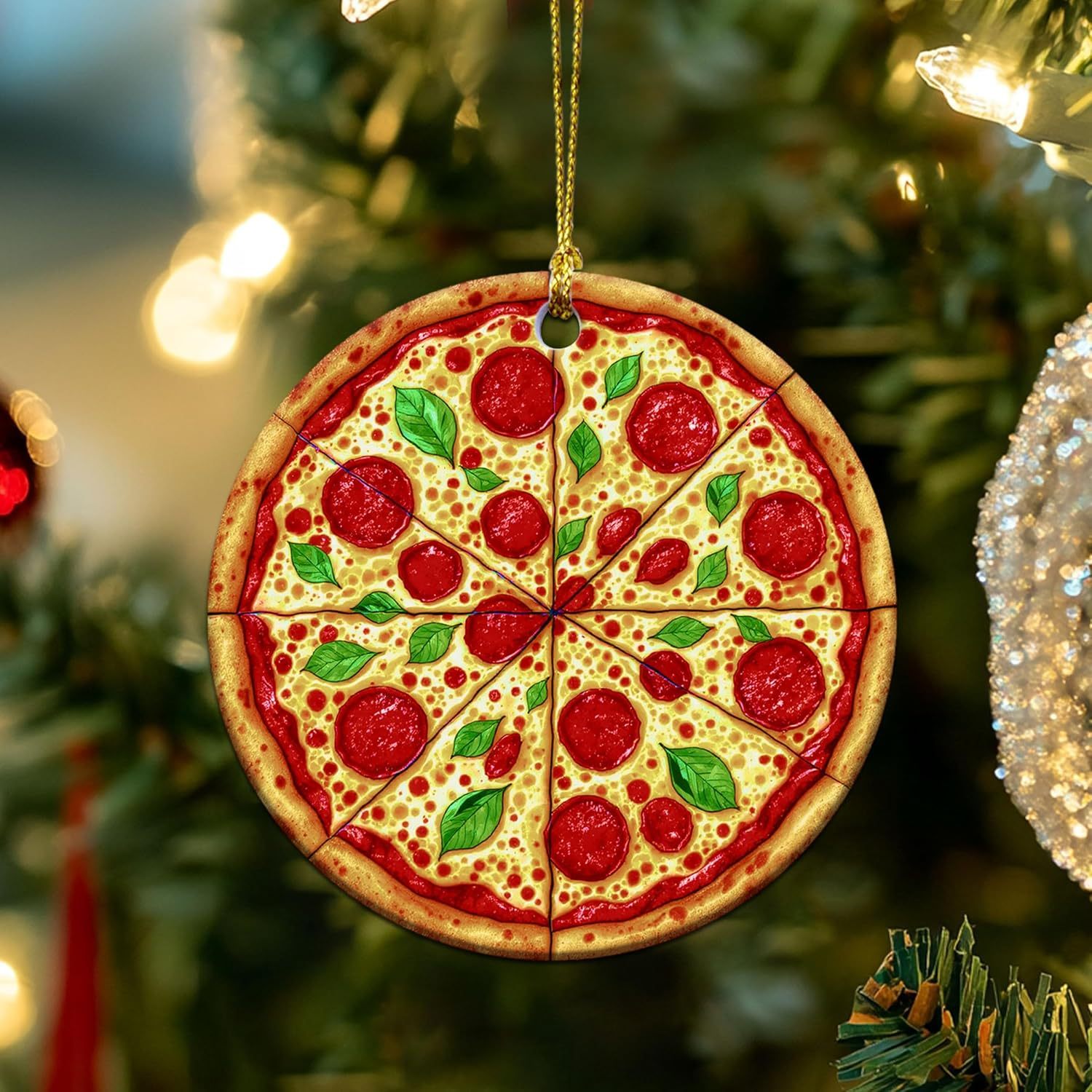 Ramen Ornament for Noodle Ramen Lovers, Women, Men - Food Ornaments for Christmas Tree - Noodles Bowl Ceramic Ornament