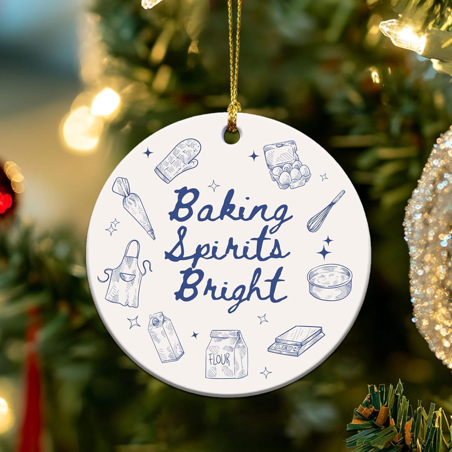 Ramen Ornament for Noodle Ramen Lovers, Women, Men - Food Ornaments for Christmas Tree - Noodles Bowl Ceramic Ornament