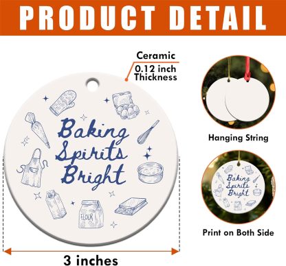 Ramen Ornament for Noodle Ramen Lovers, Women, Men - Food Ornaments for Christmas Tree - Noodles Bowl Ceramic Ornament