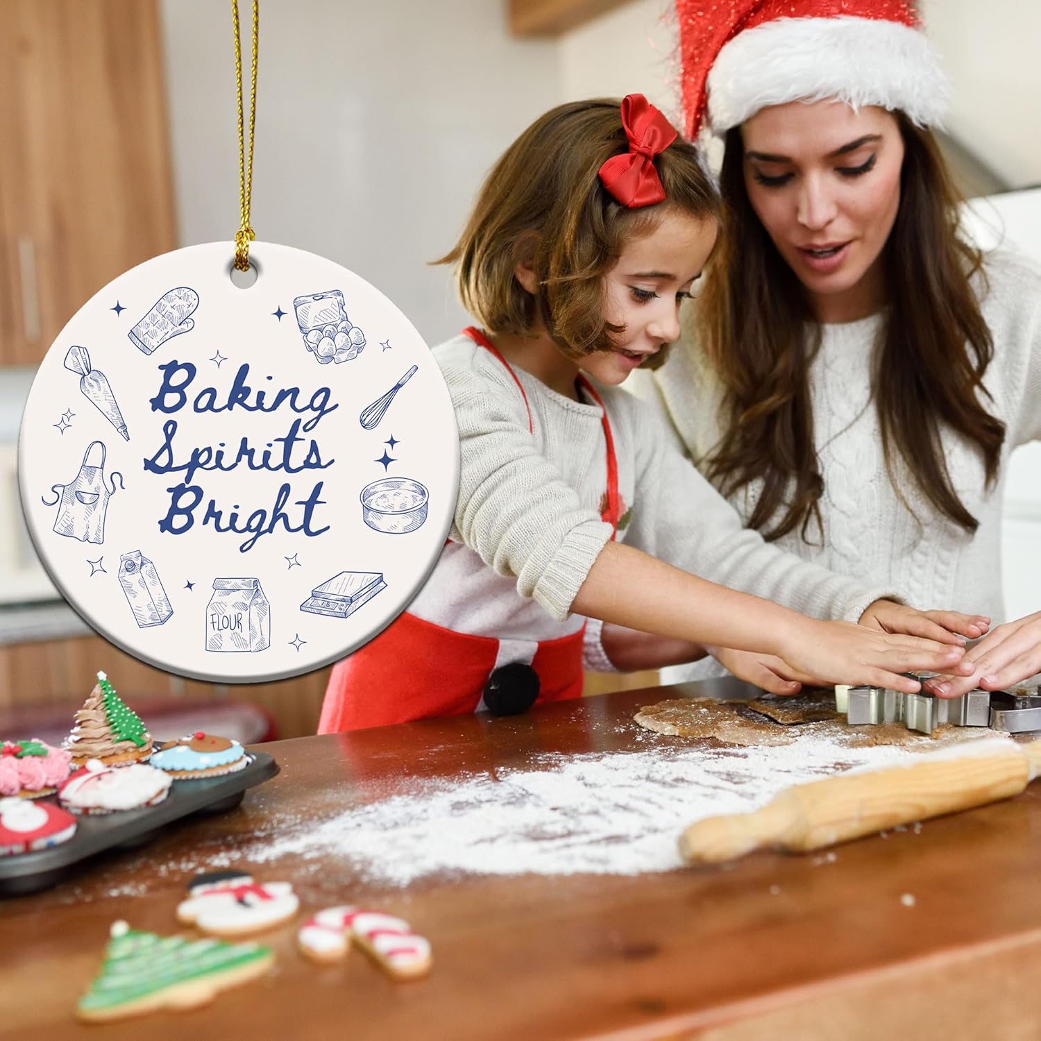 Ramen Ornament for Noodle Ramen Lovers, Women, Men - Food Ornaments for Christmas Tree - Noodles Bowl Ceramic Ornament