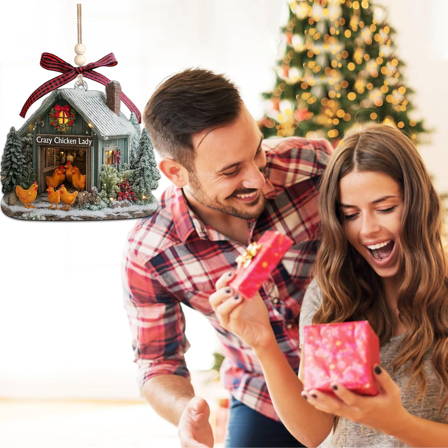 Ramen Ornament for Noodle Ramen Lovers, Women, Men - Food Ornaments for Christmas Tree - Noodles Bowl Ceramic Ornament