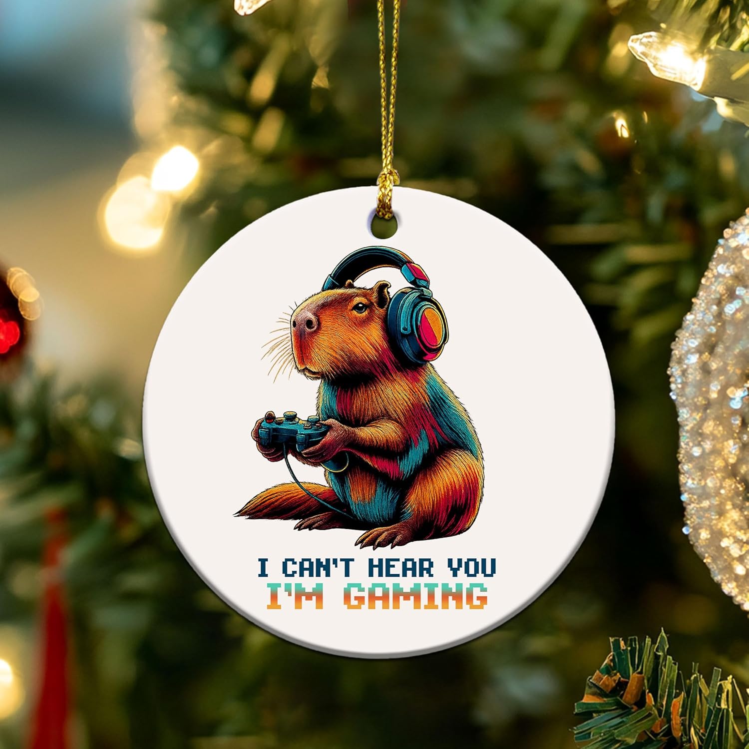 Ramen Ornament for Noodle Ramen Lovers, Women, Men - Food Ornaments for Christmas Tree - Noodles Bowl Ceramic Ornament