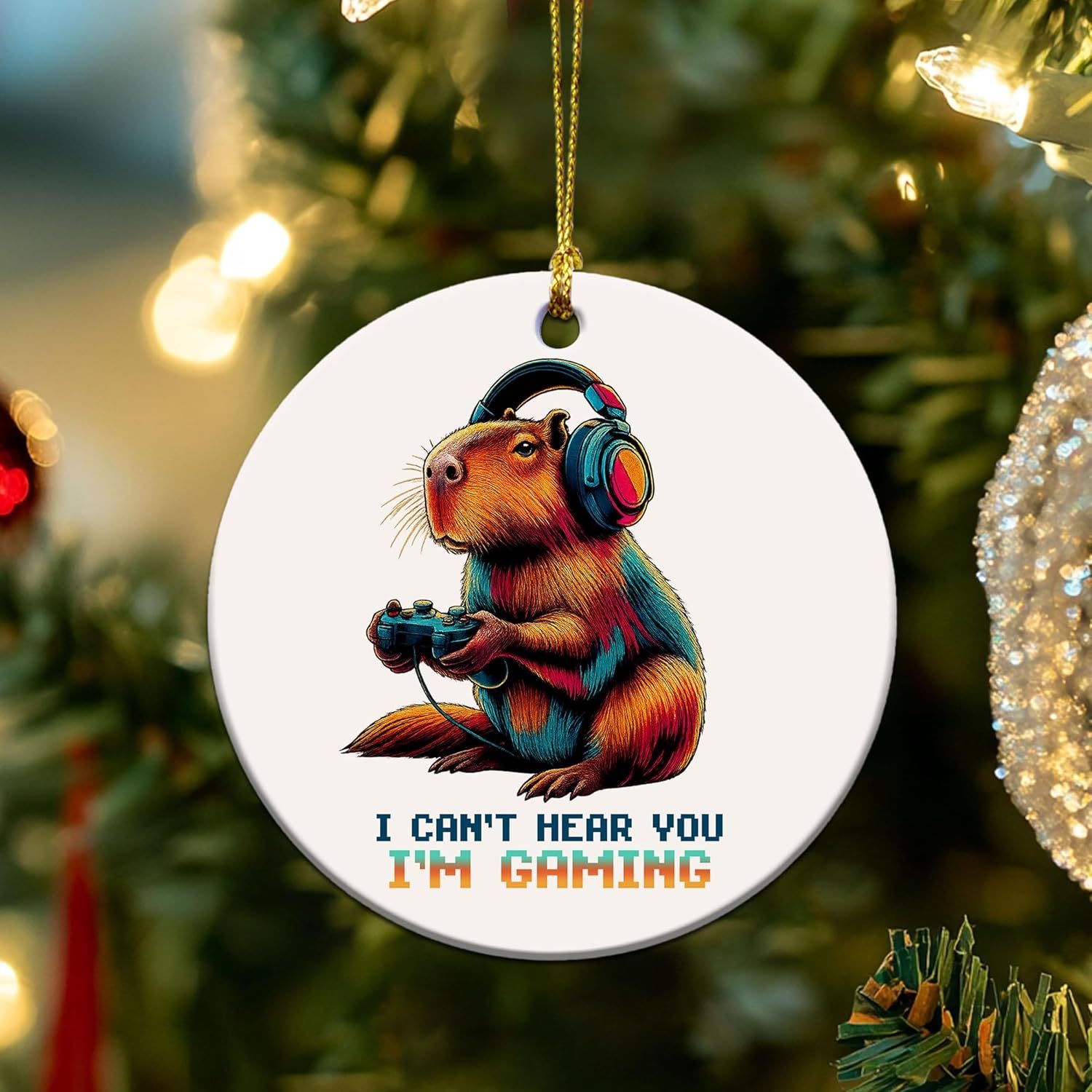 Ramen Ornament for Noodle Ramen Lovers, Women, Men - Food Ornaments for Christmas Tree - Noodles Bowl Ceramic Ornament