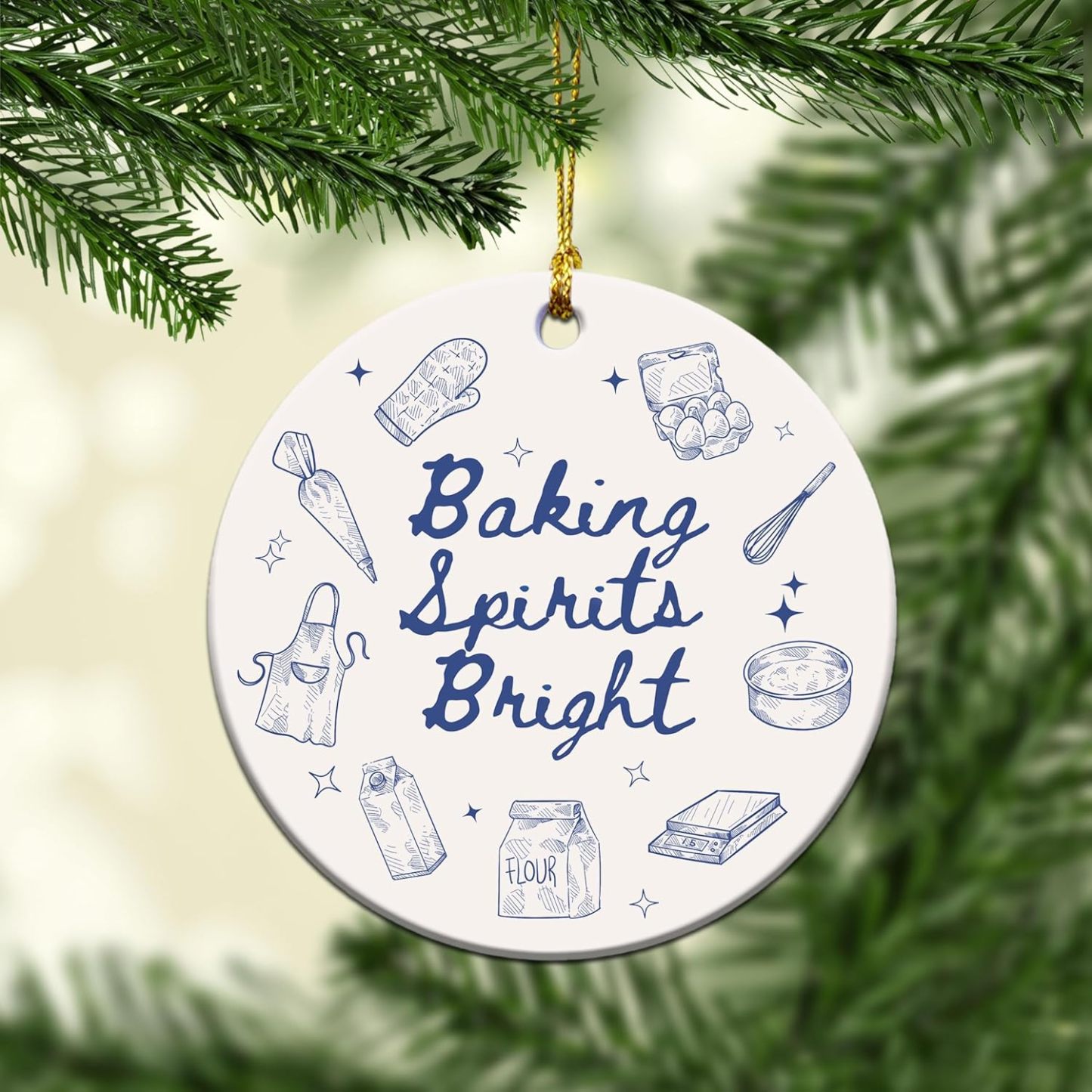 Ramen Ornament for Noodle Ramen Lovers, Women, Men - Food Ornaments for Christmas Tree - Noodles Bowl Ceramic Ornament