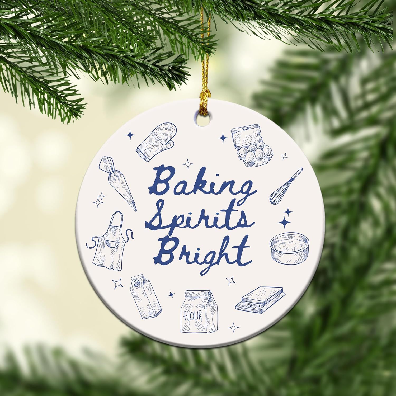 Ramen Ornament for Noodle Ramen Lovers, Women, Men - Food Ornaments for Christmas Tree - Noodles Bowl Ceramic Ornament