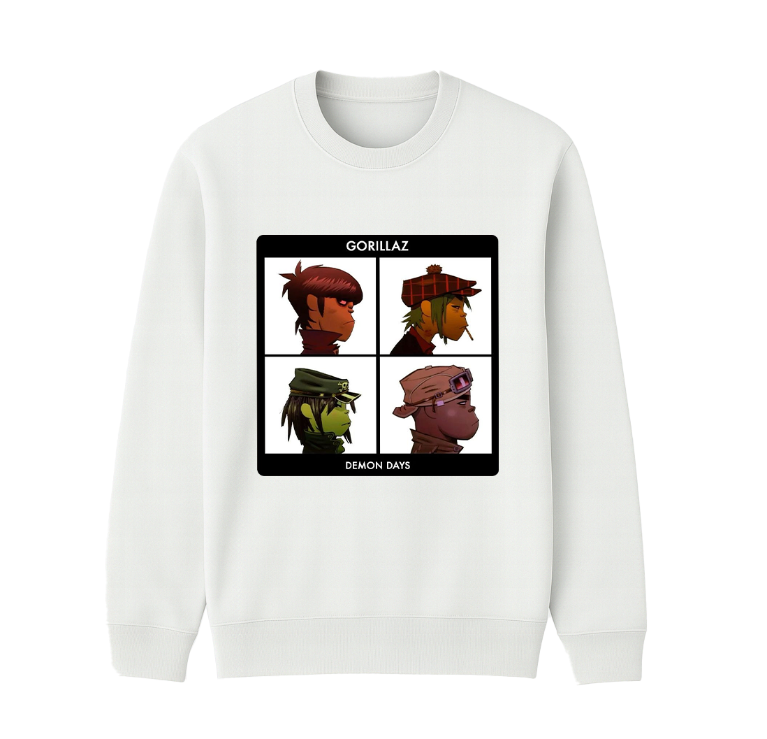 Gorillaz Demon Days Unisex Cotton Creneck Sweatshirt
