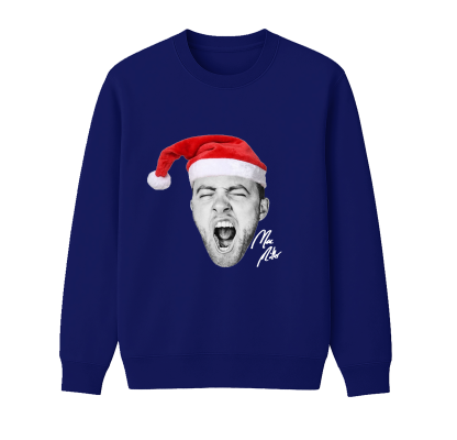 NEW Santa Christmas Mac Miller Big Face Signature Unisex Cotton Creneck Sweatshirt