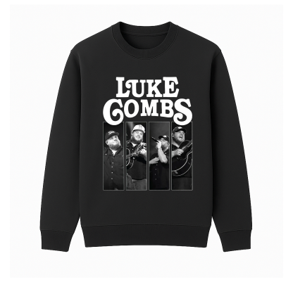 Luke Combs Unisex Cotton Creneck Sweatshirt