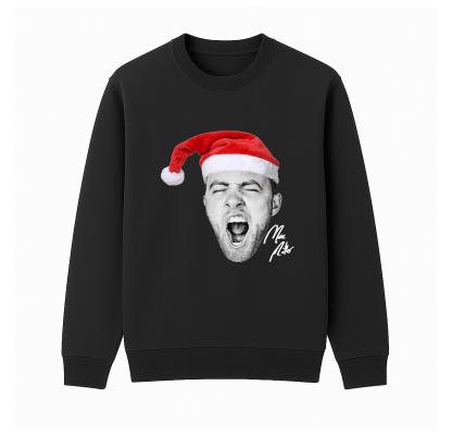 NEW Santa Christmas Mac Miller Big Face Signature Unisex Cotton Creneck Sweatshirt