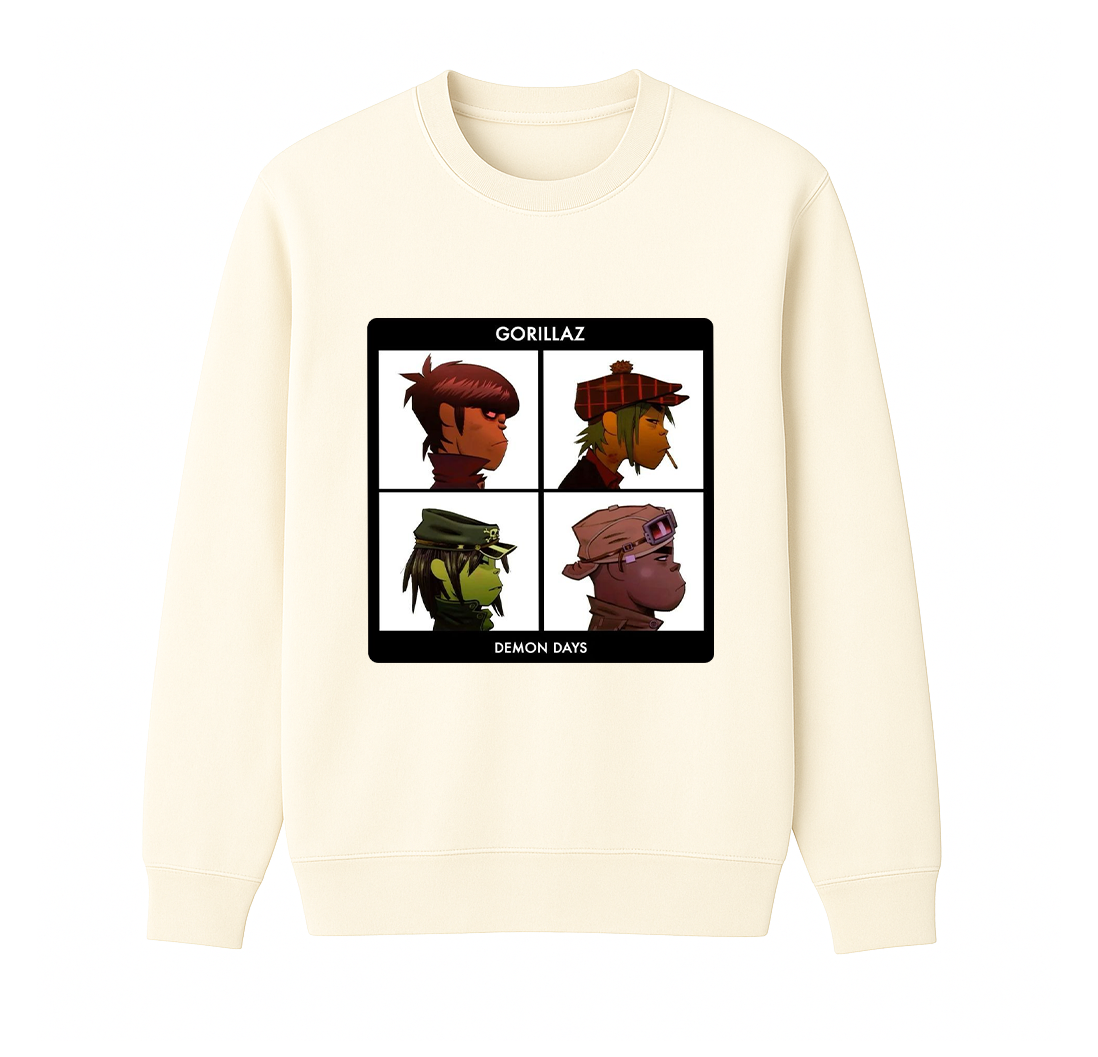 Gorillaz Demon Days Unisex Cotton Creneck Sweatshirt