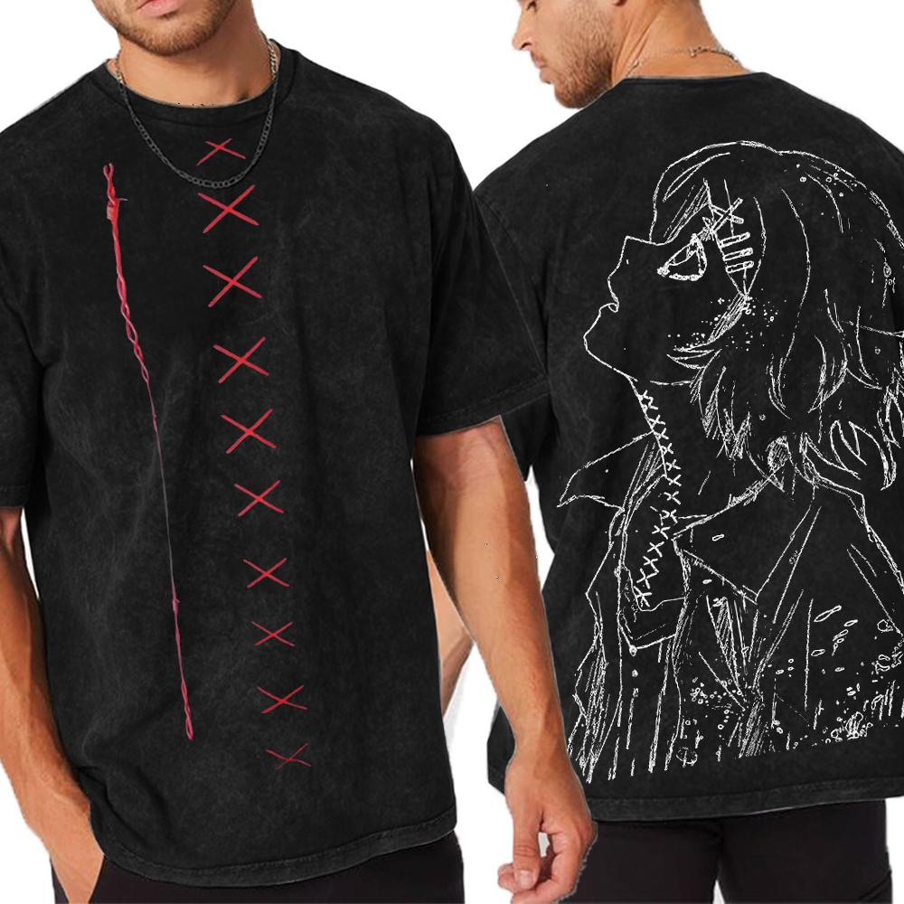 Juuzou Suzuya – Tokyo Ghoul Oversized Acid Unisex Washed T-Shirt