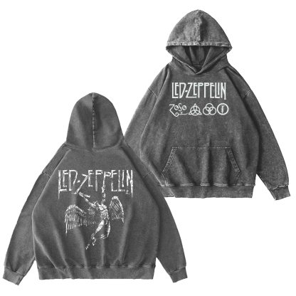 Led Zeppelin Unisex Washed Hoodie