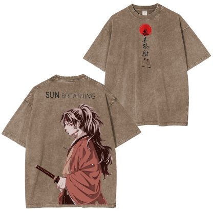 Channel The Sun Breathing Master Unisex Washed T-Shirt