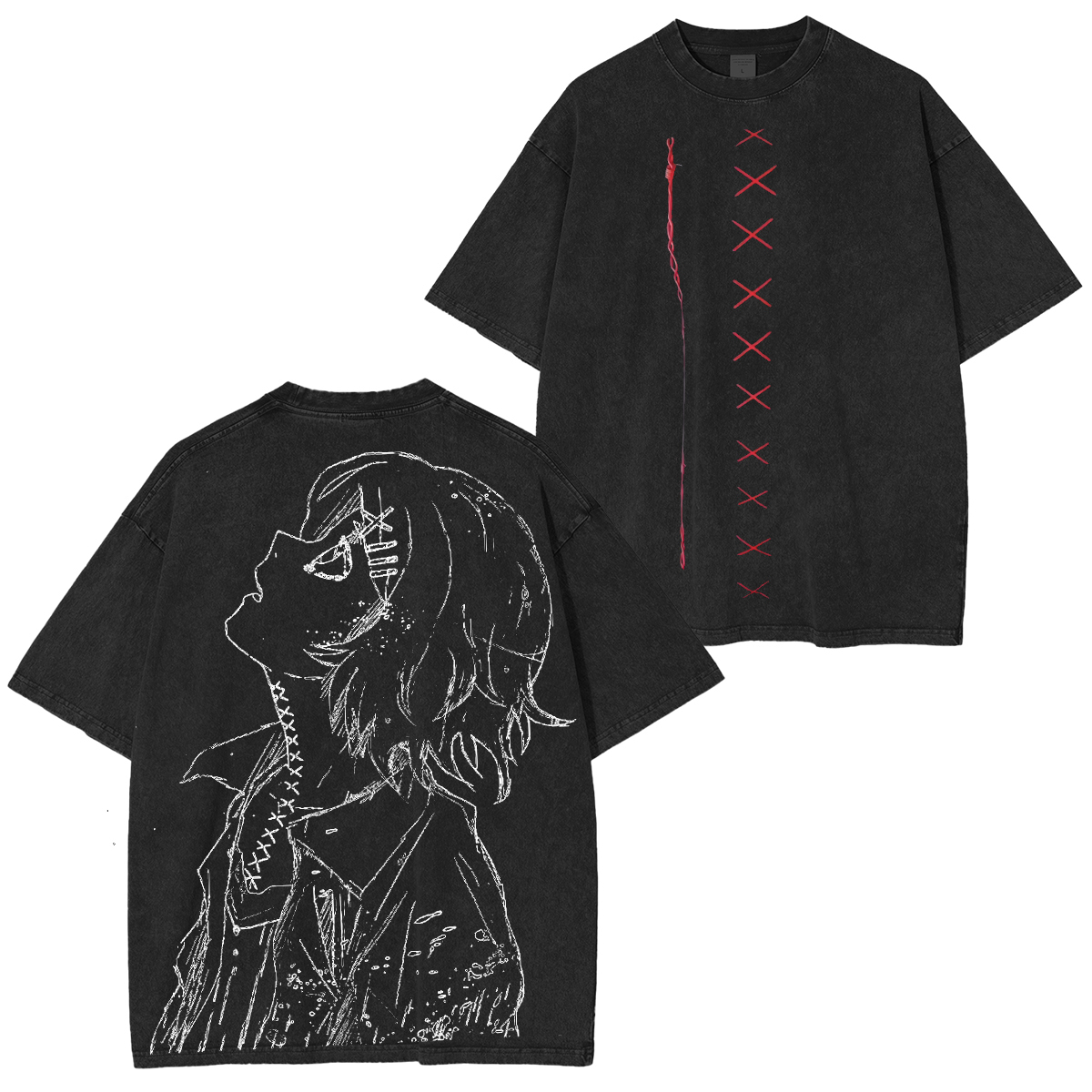 Juuzou Suzuya – Tokyo Ghoul Oversized Acid Unisex Washed T-Shirt