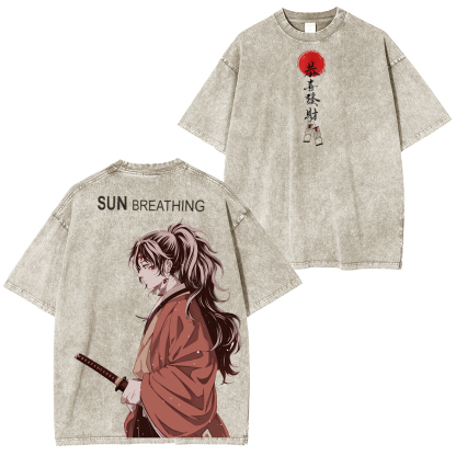 Channel The Sun Breathing Master Unisex Washed T-Shirt