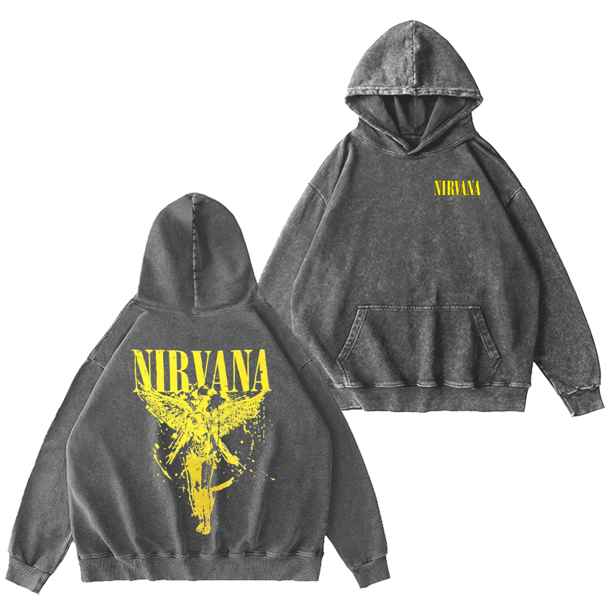 Nirvana Unisex Washed Hoodie