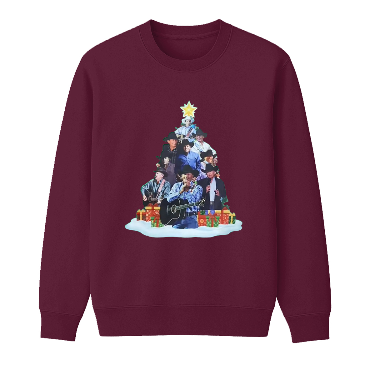 George Strait Unisex Cotton Creneck Sweatshirt