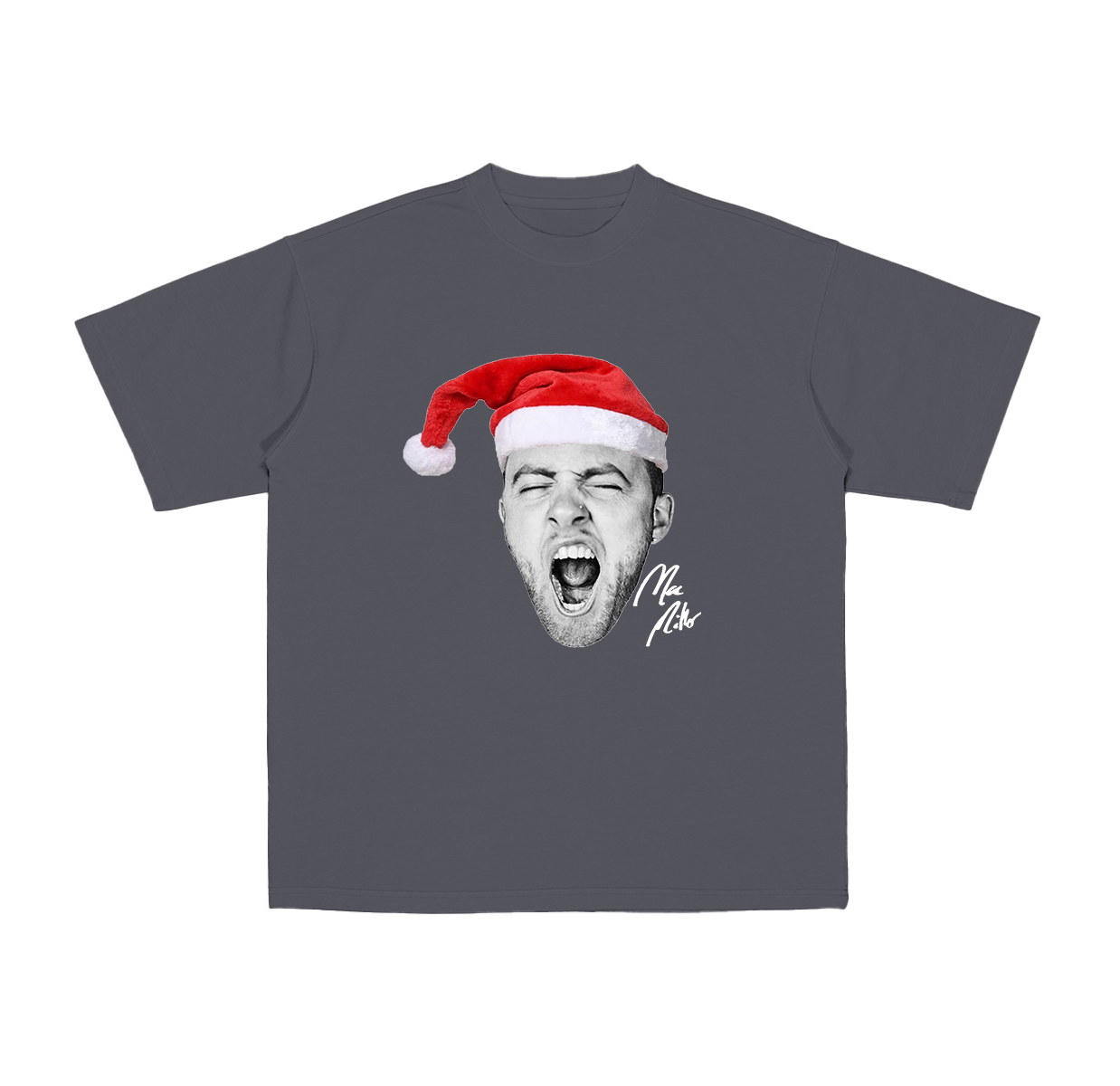 NEW Santa Christmas Mac Miller Big Face Signature  Cotton Unisex T-shirt
