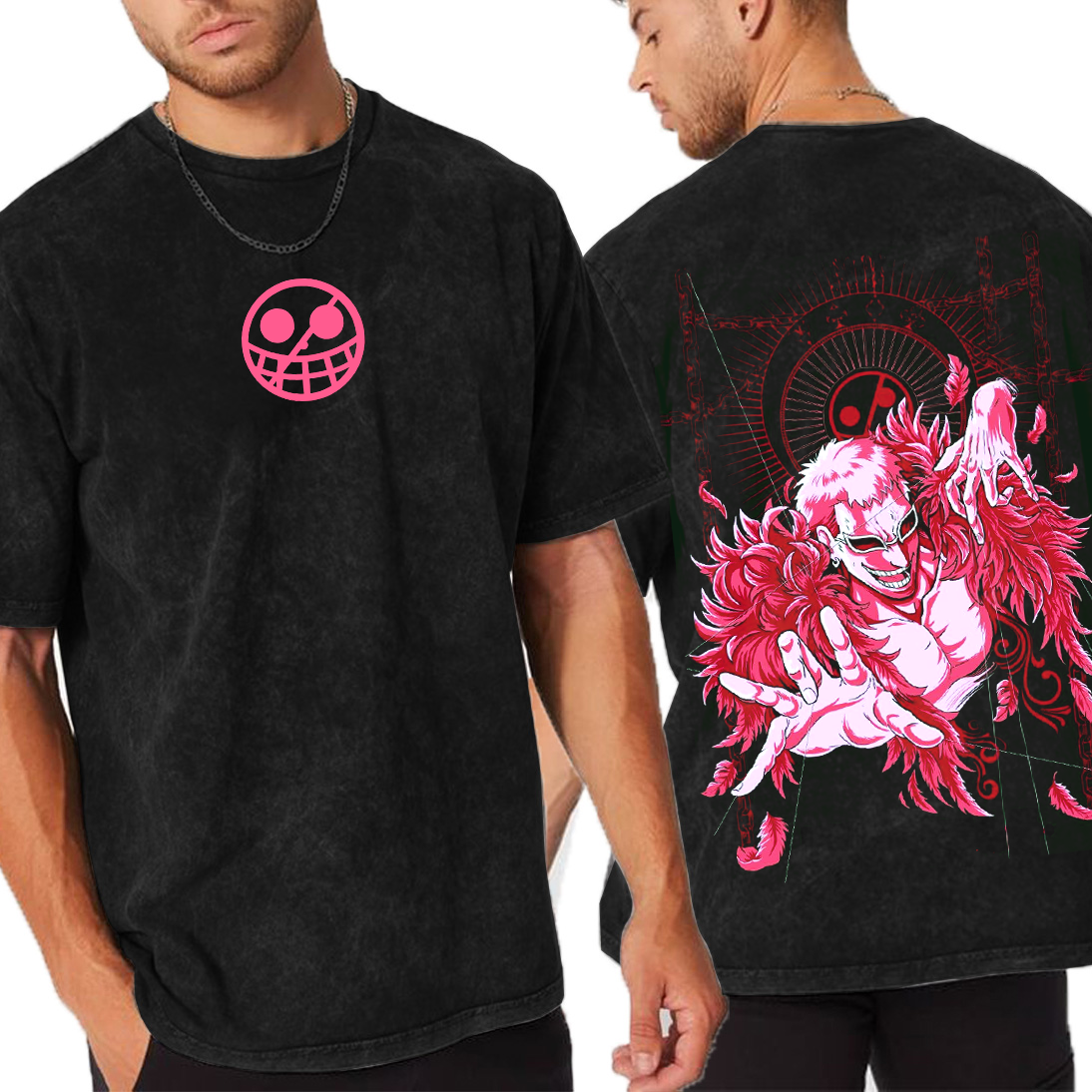 Doflamingo,One Piece  Anime Unisex Washed T-Shirt