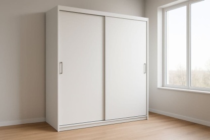 Armadio scorrevole in MDF Bianco-Baronilta