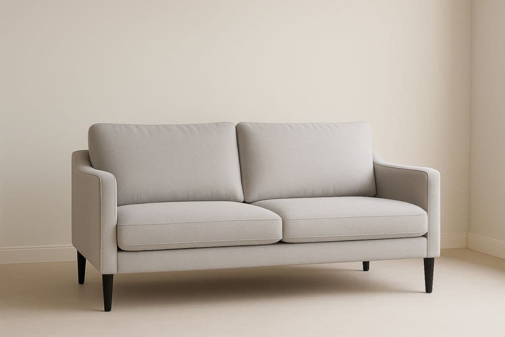 Divano a 2 Posti in Poliestere Grigio 150x80x85 cm-Baronilta