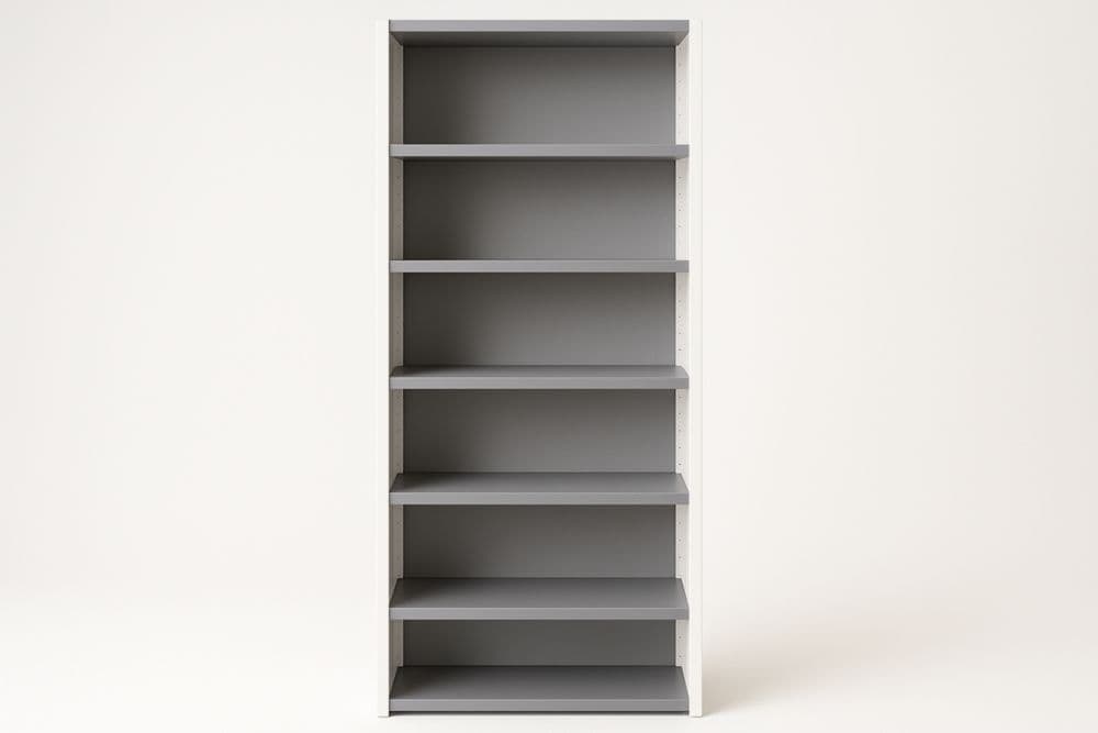 Scaffale Libreria a 6 Ripiani Grigio Bianco MDF 80x200x30 cm-Baronilta