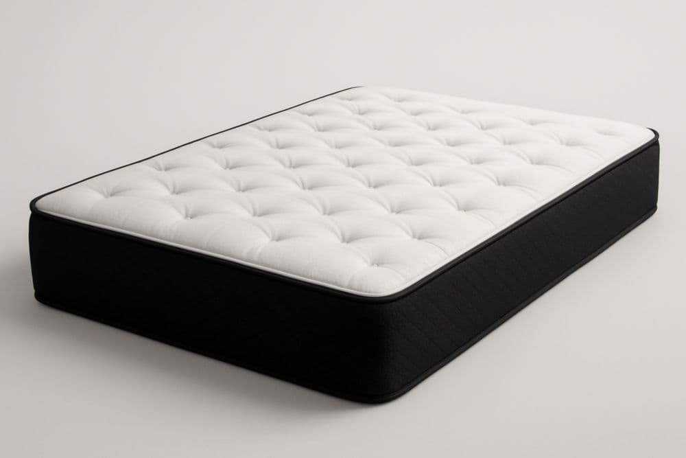 Materasso matrimoniale memory foam bianco/nero 200x160x25 cm-Baronilta