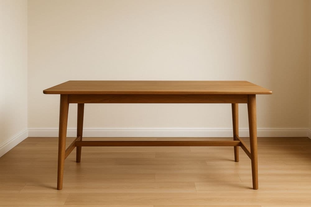 tavolo rettangolare legno massello marrone 150cm x 90cm x 75cm-Baronilta