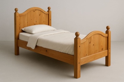 Letto Singolo Legno Massello Naturale Dimensioni 200x90cm-Baronilta