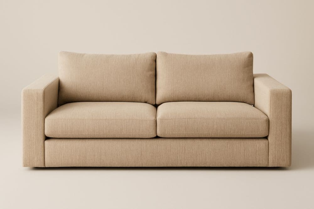 Divano due posti tessuto poliestere beige 180 cm-Baronilta